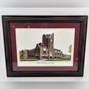 Original Art Hand Illustrated and Numbered.Bellarmine Univ.Professional framed